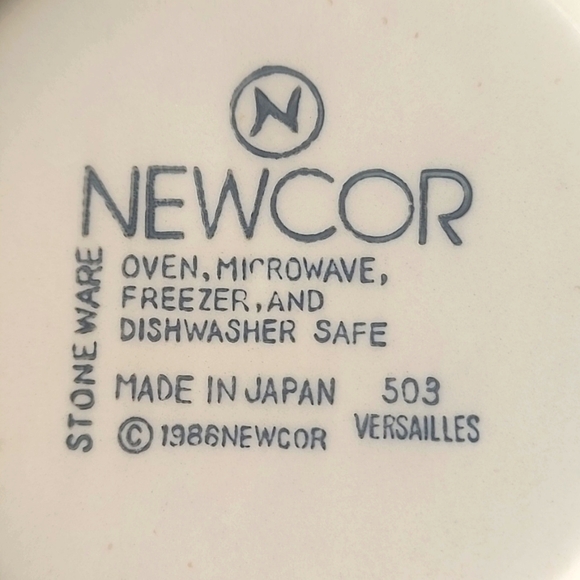 3 piece of 1986 Newcor Stoneware, 503 Versailles Salad Plates. Made in Japan - Picture 5 of 6